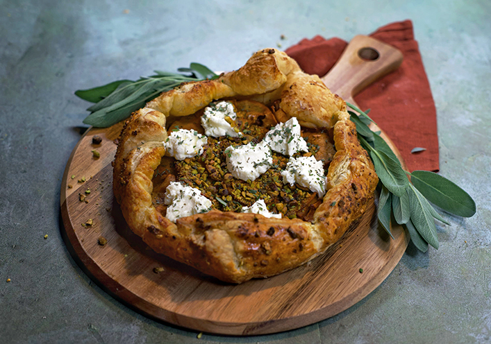 GALETTE DE BONIATO CON COSTRA DE PISTACHO