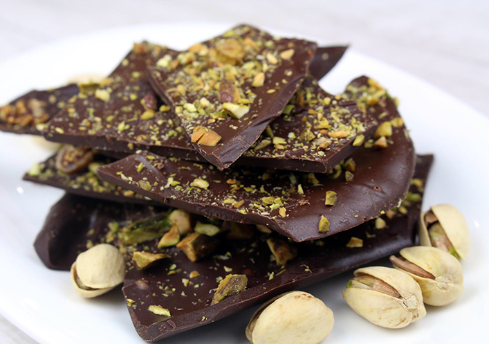 Corteza de pistacho con chispas de chocolate