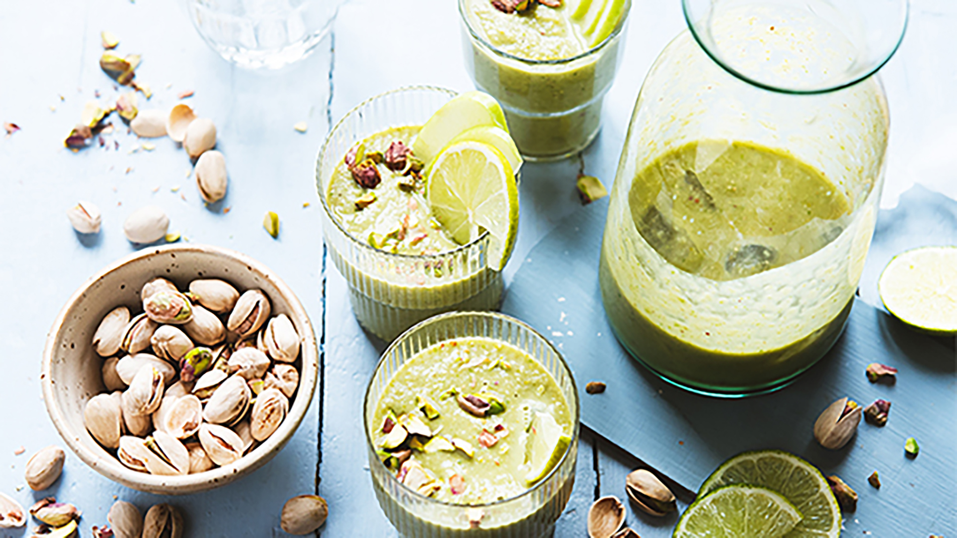 Batido de ensalada y pistacho