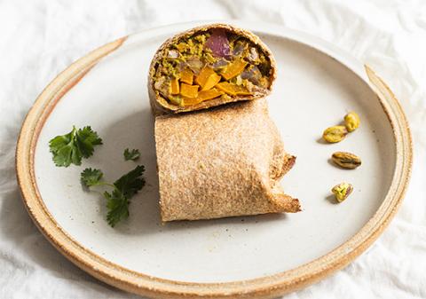 Burritos de crema de pistacho 