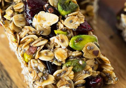 Barra de granola con pistachos 