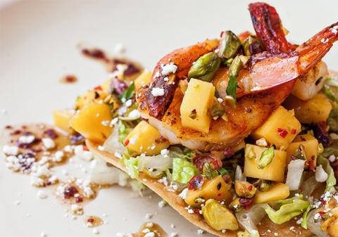 Tostada de gambas