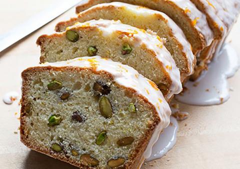 Tarta de pistacho y naranja