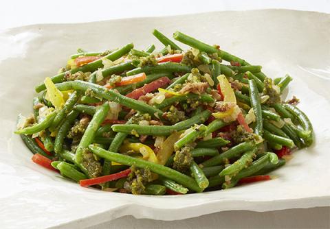 Judías verdes con Pesto de Pistacho