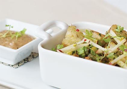 Relleno de pistacho y manzana con mantequilla de manzana