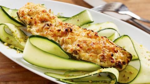 Roasted Zucchini & Pistachio Gratin