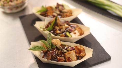 Tofu de tres sabores